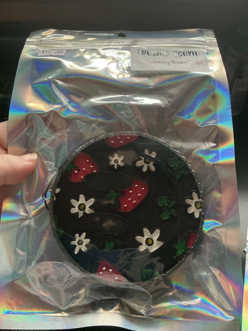 Strawberry & Daisy Car Freshie— Strawberry Pound Cake